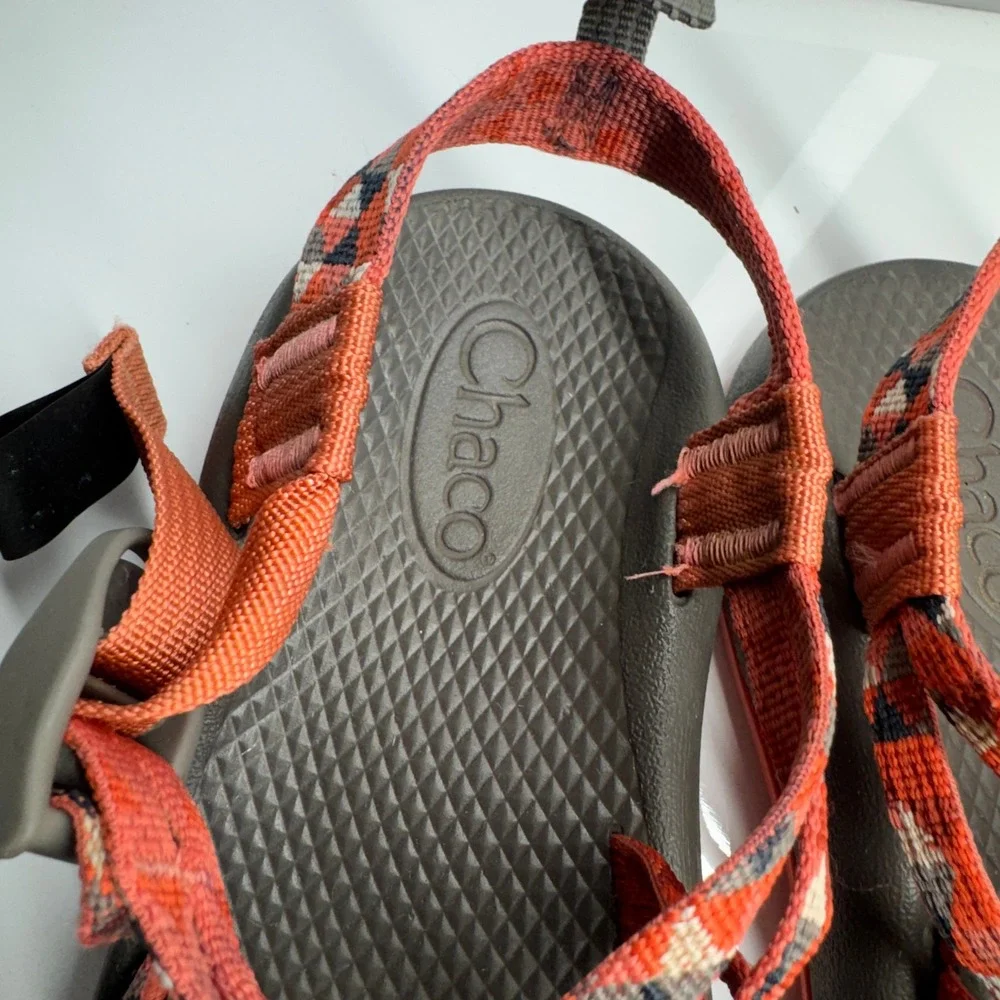 Chaco Z Sandals Youth Rusty Orange Pink Multi Color Strappy Comfort Sport Size 5